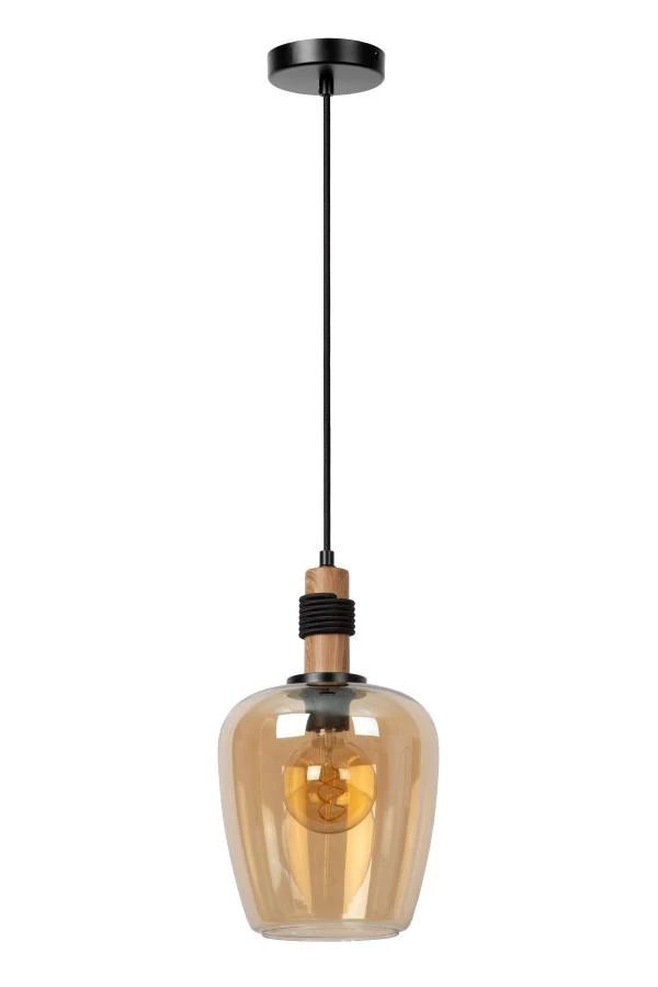Lucide ILONA - Pendant light - Ø 22 cm - 1xE27 - Amber - turned off